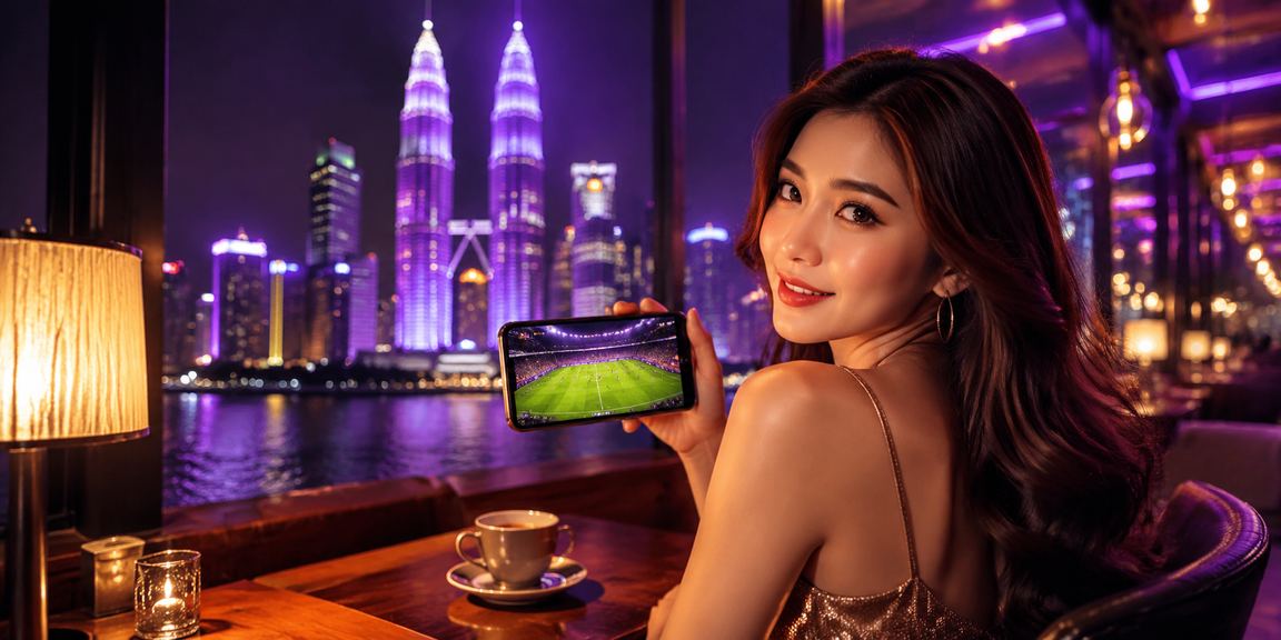 Pemain baccarat menggunakan telefon pintar di Kuala Lumpur