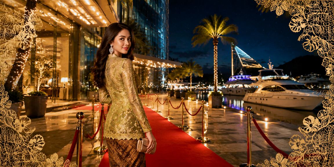 Landskap kasino dan hiburan dengan motif batik Langkawi